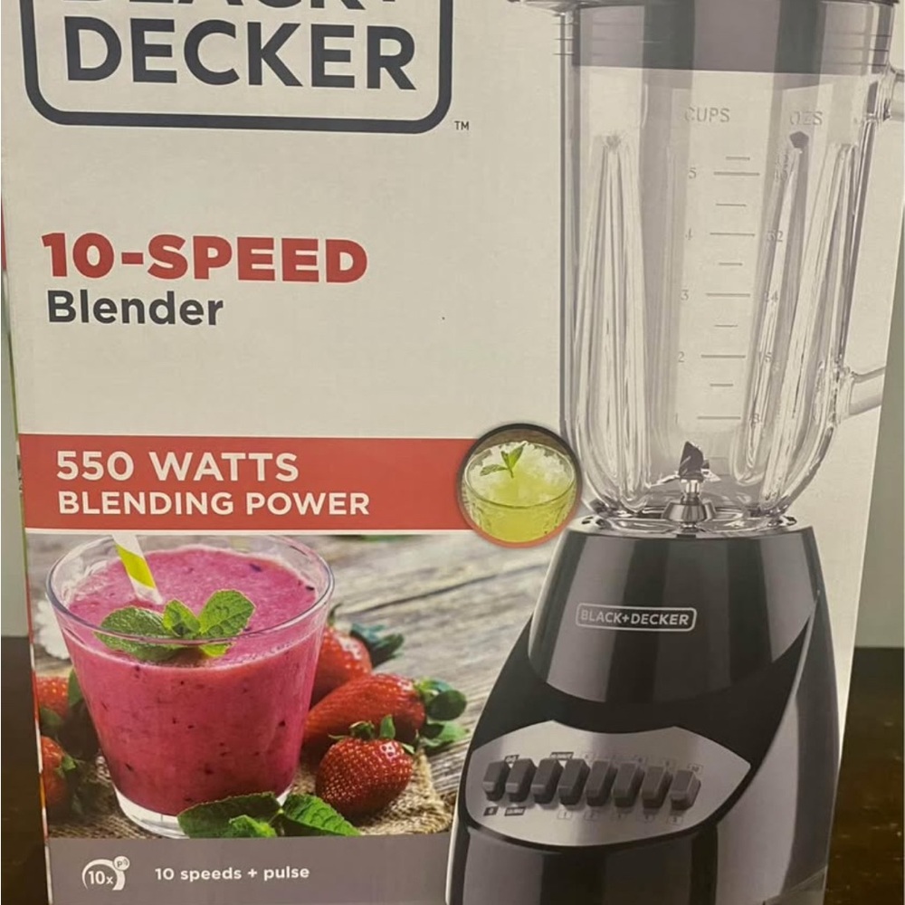 Black & Decker 10-Speed Blender - Black and Clear